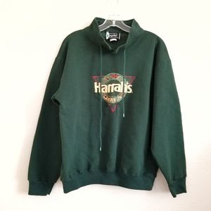 VTG Harrah's Laughlin Green Sweatshirt Large
